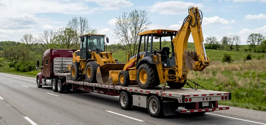 Loader and Backhoe Tractors Transport Miami